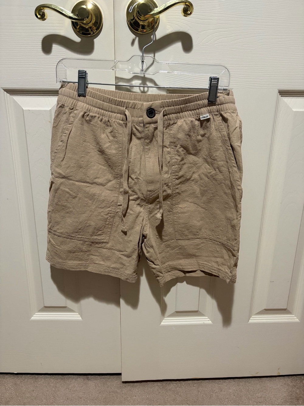 Hurley Men's Drawstring Hybrid Shorts - Beige/Tan